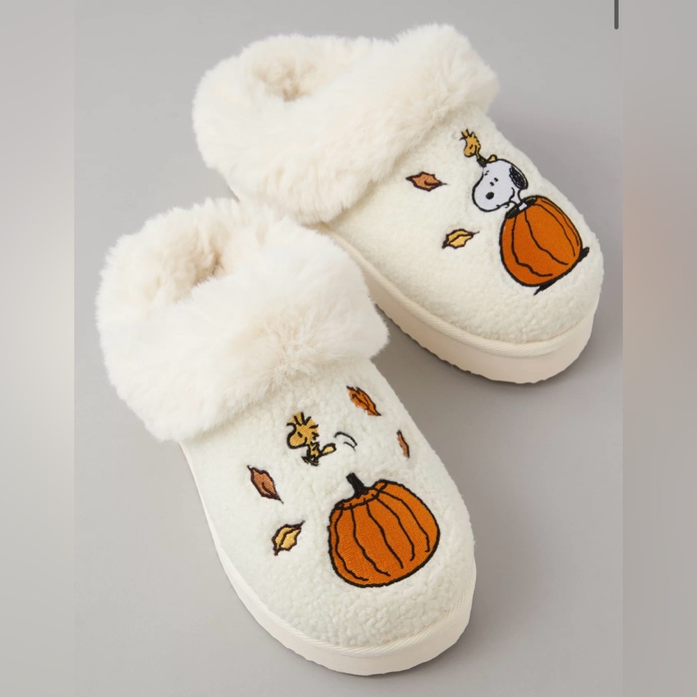 NWT American Eagle PEANUTS Snoopy Slippers